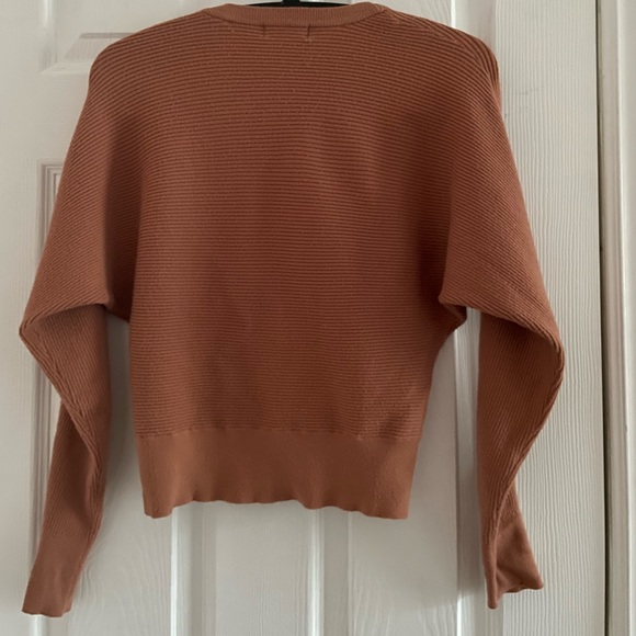 Tahari size XS rosey brown cardigan sweater - Picture 2 of 6